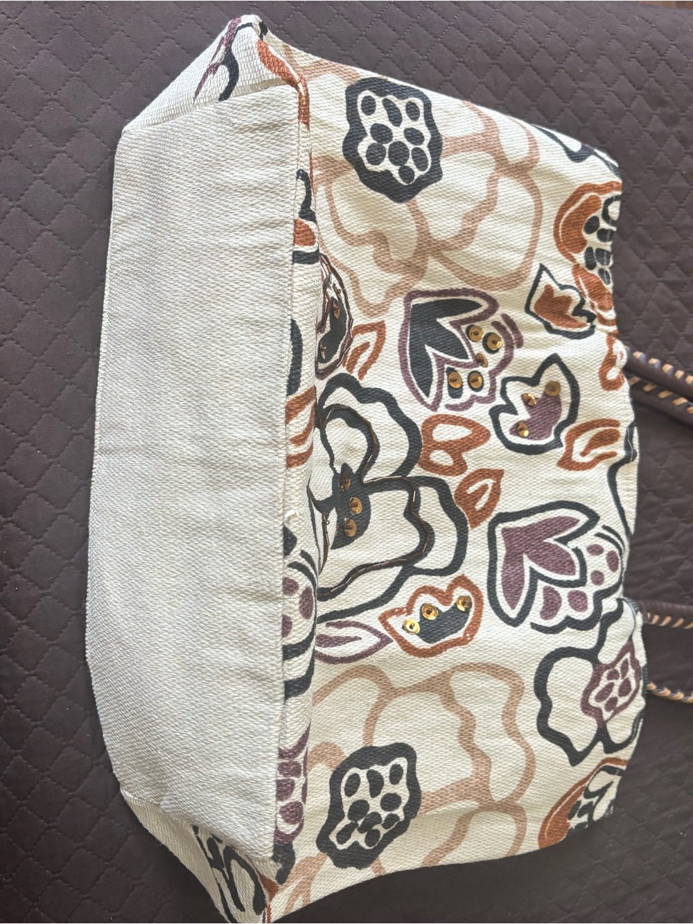 Bijoux Terner Floral Canvas Tote Bag in Multicolor - Picture 7 of 8